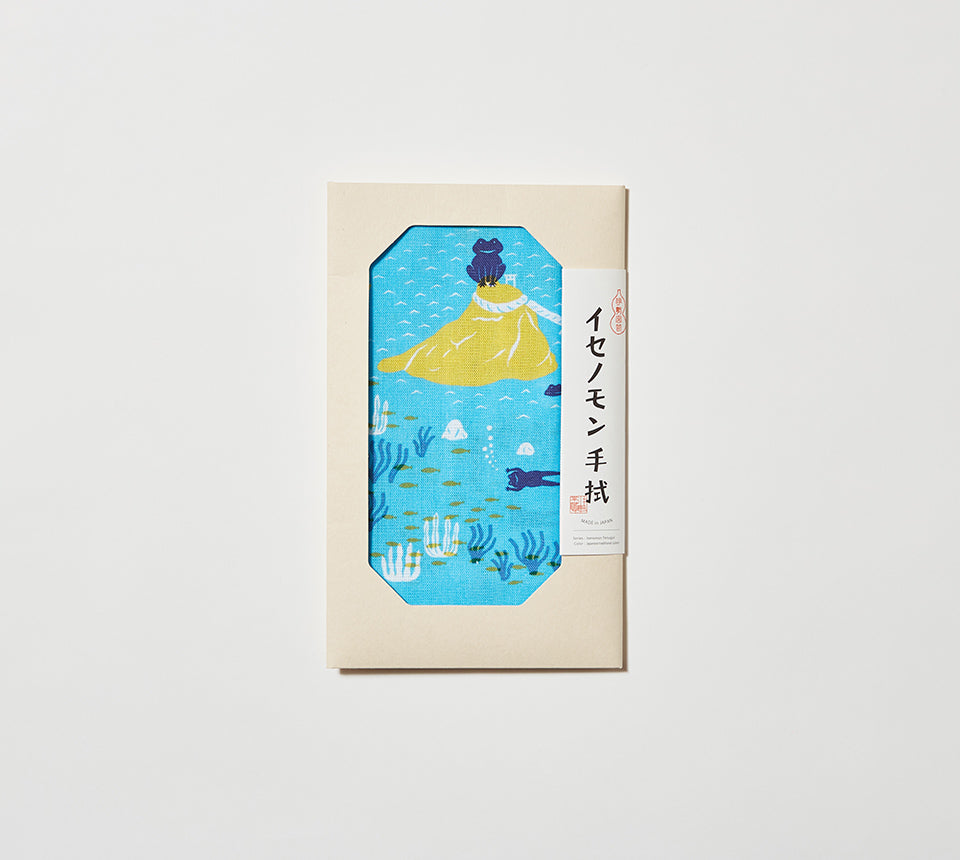 イセノモン 手拭 海のカエル