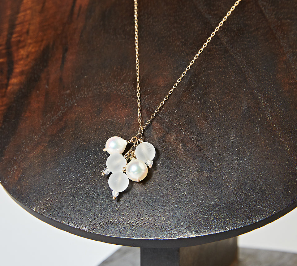 OMAMORI JEWELRY いつつたまネックレス 白