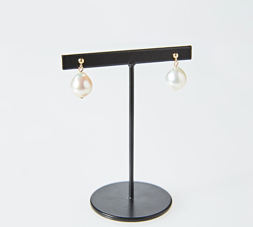 OMAMORI JEWELRY K18あこやバロックパール8mmピアス
