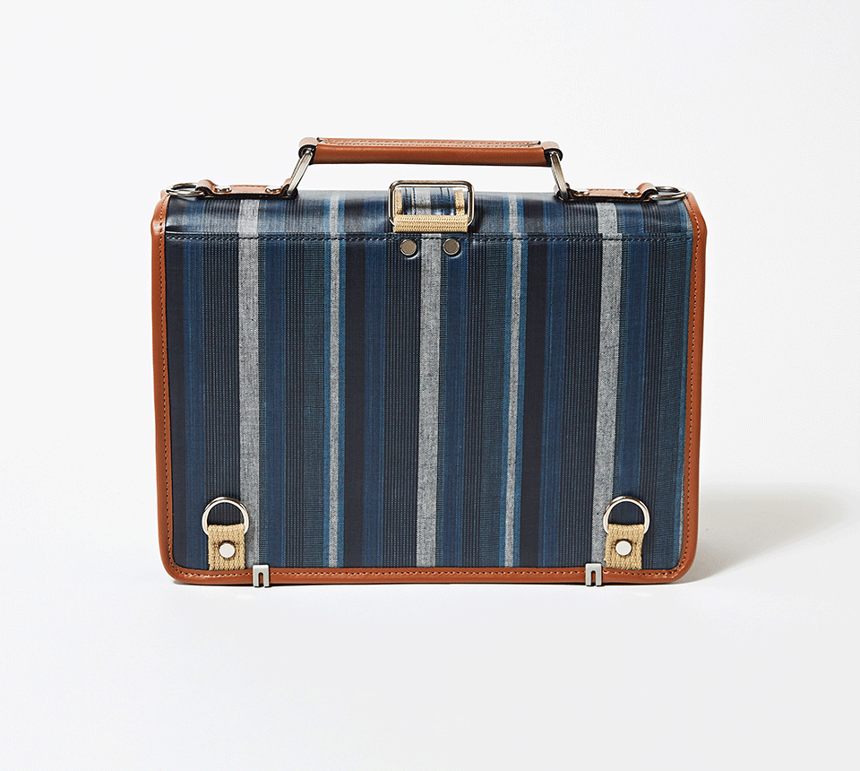 Clutch bag マドラス・ストライプ