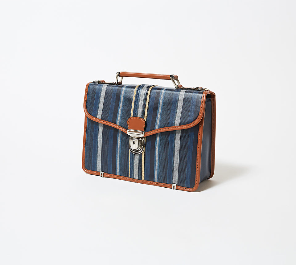 Clutch bag マドラス・ストライプ