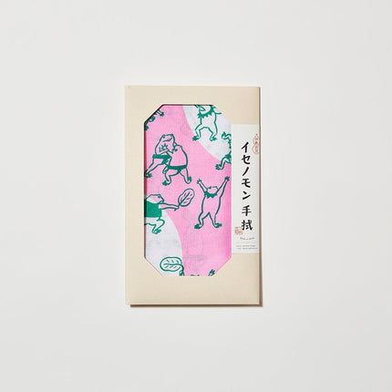 イセノモン 手拭　蛙の宴会