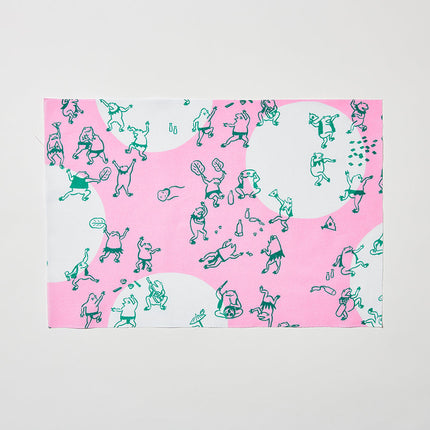 イセノモン　ぽち手ぬぐい　蛙の宴会