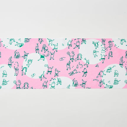 イセノモン 手拭　蛙の宴会