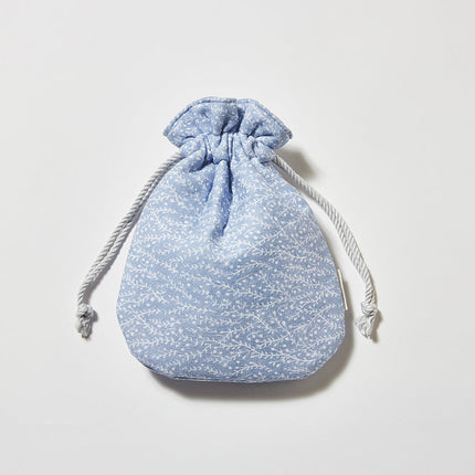 伊勢木綿　巾着　車輪梅