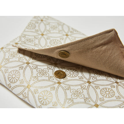 イセノモン　お参歩袋（花菱と菊七宝　金）