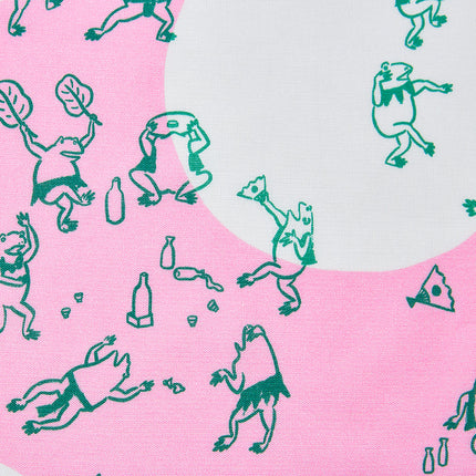 イセノモン　ぽち手ぬぐい　蛙の宴会