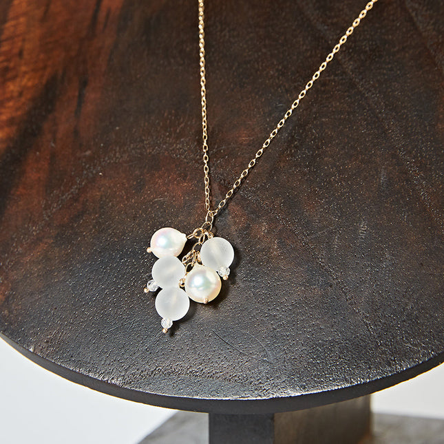OMAMORI JEWELRY　いつつたまネックレス　白