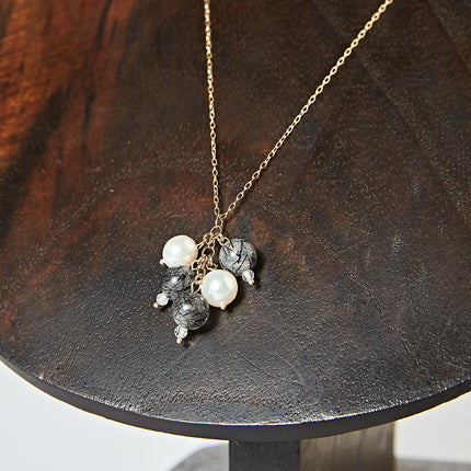 OMAMORI JEWELRY　いつつたまネックレス　黒