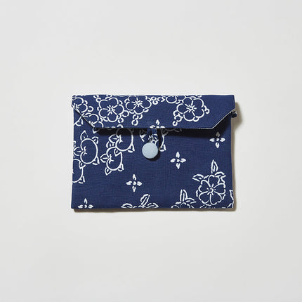 イセノモン　手帖袋　華夢　瑠璃紺