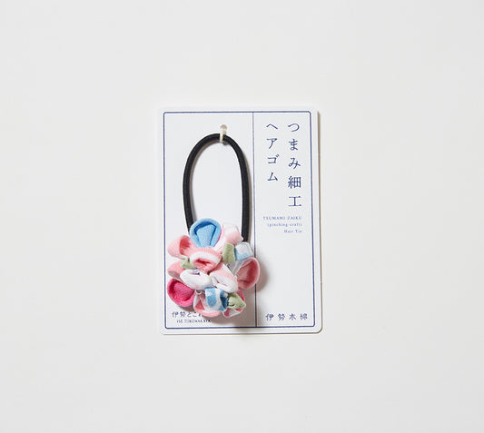 つまみ細工ヘアゴム 薄ピンク　　　