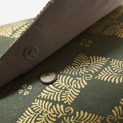 イセノモン　お参歩袋（羊歯菱　金）