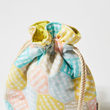 伊勢木綿　巾着　パズル