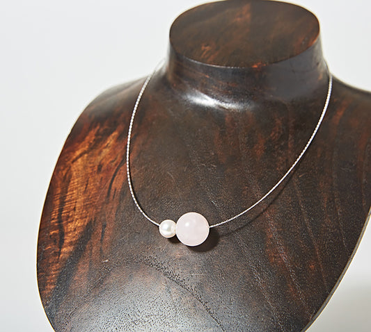 OMAMORI JEWELRY　あこや真珠8mm　夫婦岩チョーカーSV925