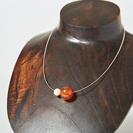 OMAMORI JEWELRY　あこや真珠8mm　夫婦岩チョーカーSV925