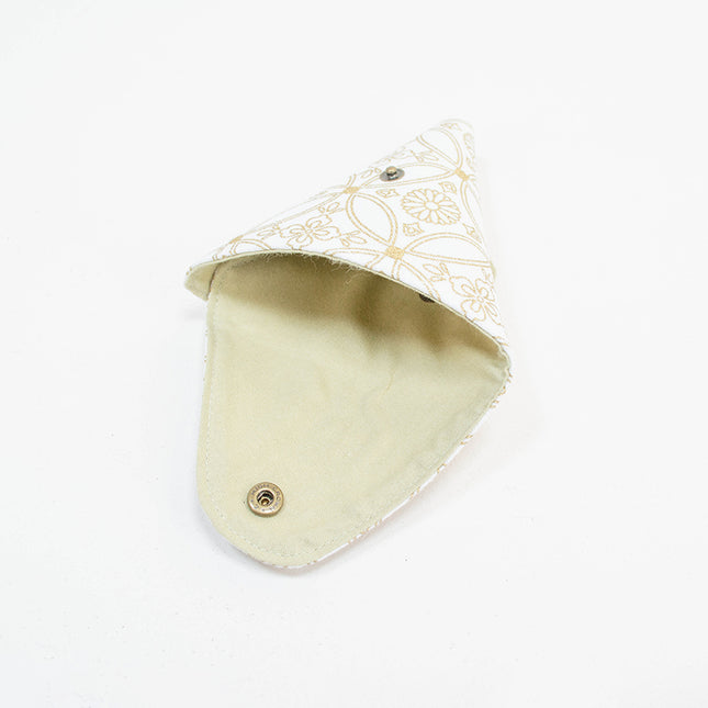 イセノモン　小銭入れ　花菱と菊七宝　金