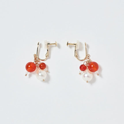 OMAMORI JEWELRY　みたまイヤリング　紅