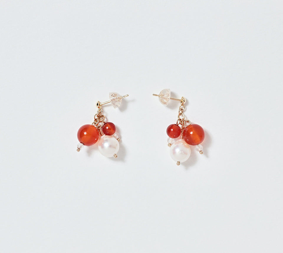 OMAMORI JEWELRY　みたまピアス　紅　