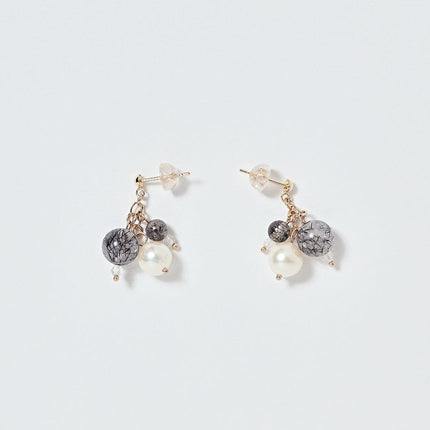 OMAMORI JEWELRY　みたまピアス　黒