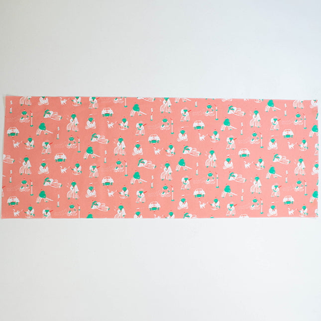 イセノモン 手拭　 侍カエル