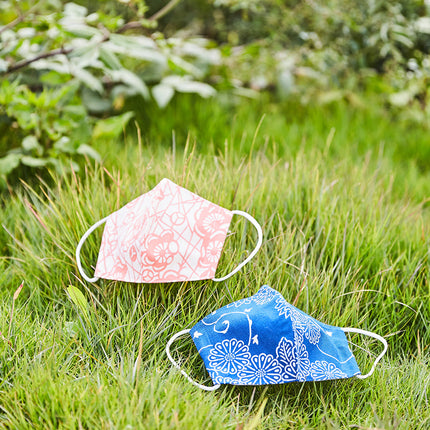 イセノモンマスク　羊歯菱（シダビシ）注染