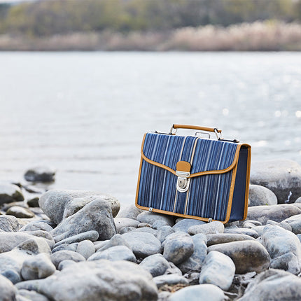 Clutch bag  マドラス・ストライプ