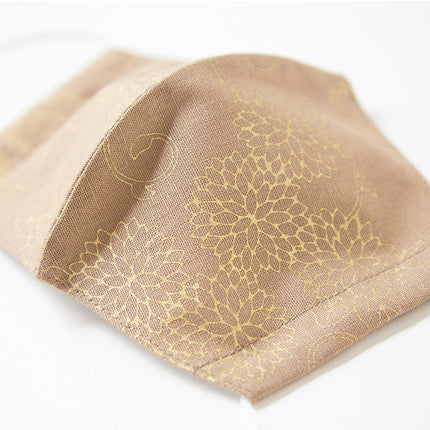 イセノモンマスク 菊と唐草　金