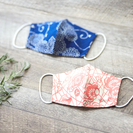 イセノモンマスク　羊歯菱（シダビシ）注染