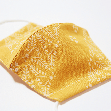 イセノモンマスク　羊歯菱（シダビシ）注染