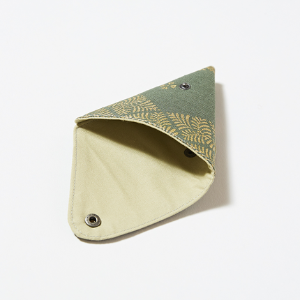 イセノモン　小銭入れ　羊歯菱（シダビシ）　金