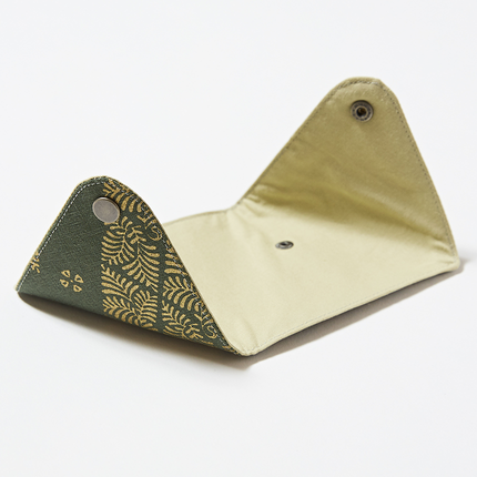 イセノモン　小銭入れ　羊歯菱（シダビシ）　金