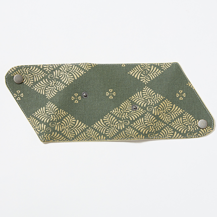 イセノモン　小銭入れ　羊歯菱（シダビシ）　金