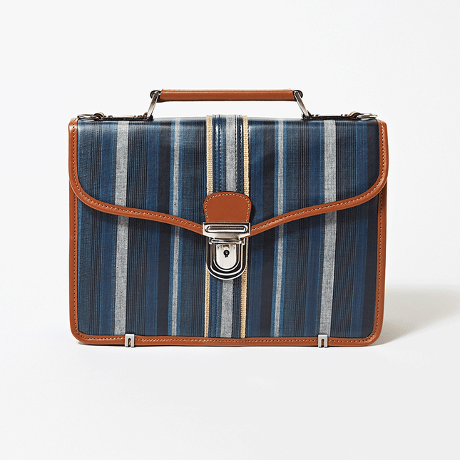 Clutch bag  マドラス・ストライプ