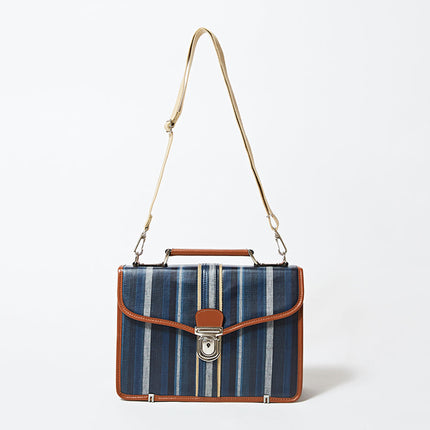 Clutch bag  マドラス・ストライプ