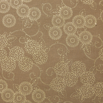 生地の計り売り　菊唐草柄　金