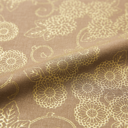 生地の計り売り　菊唐草柄　金