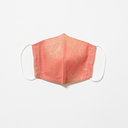 イセノモンマスク　牡丹と蝶　金