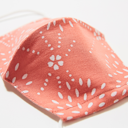 イセノモンマスク　菊と桜　長春色　注染