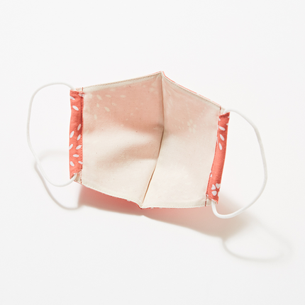 イセノモンマスク　菊と桜　長春色　注染