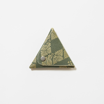 イセノモン　小銭入れ　羊歯菱（シダビシ）　金