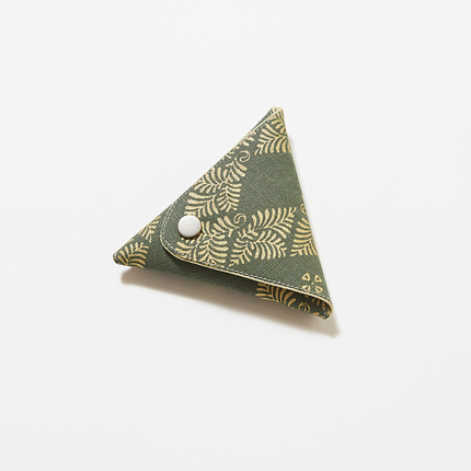 イセノモン　小銭入れ　羊歯菱（シダビシ）　金