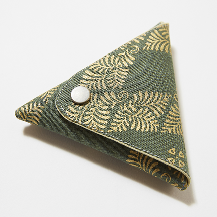 イセノモン　小銭入れ　羊歯菱（シダビシ）　金