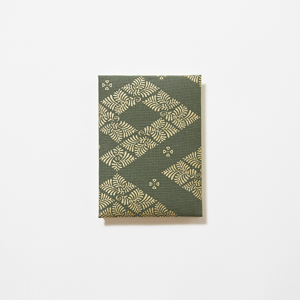 イセノモン　御集印帖　羊歯菱（シダビシ）　金