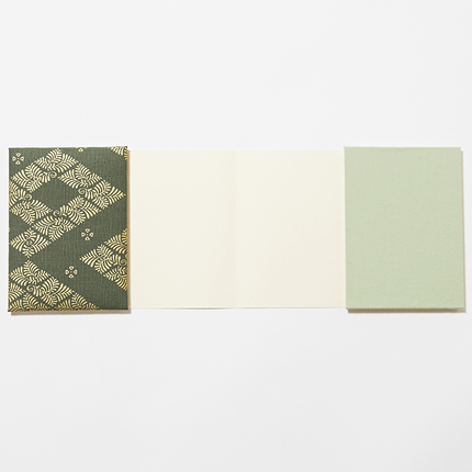 イセノモン　御集印帖　羊歯菱（シダビシ）　金