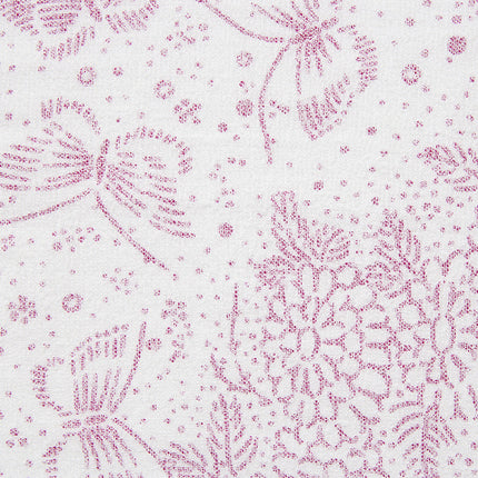 イセノモン　ウォッシュタオル　菊花蝶　エンジ色