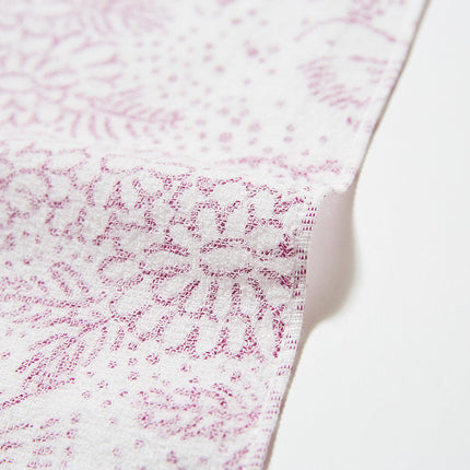 イセノモン　ウォッシュタオル　菊花蝶　エンジ色